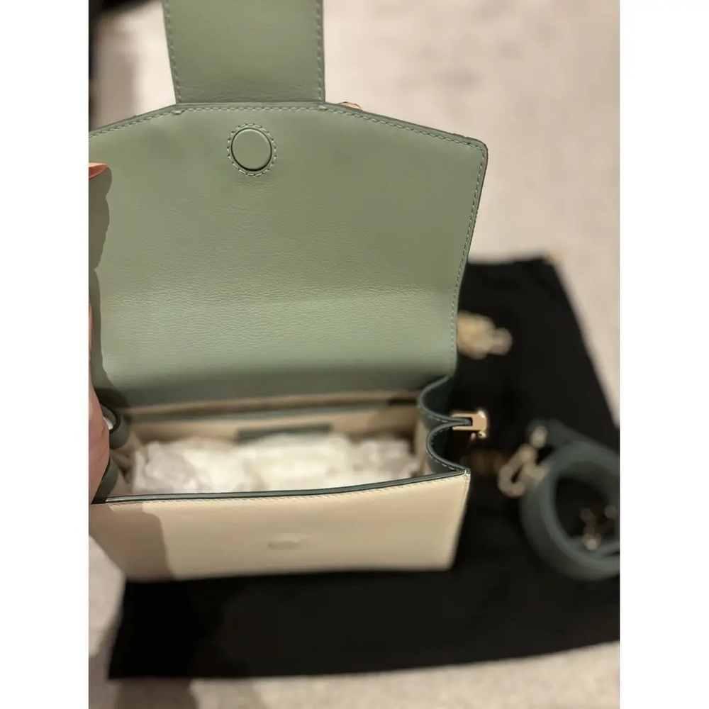 STRATHBERRY BOX CRESCENT BAG VANILLA SAGE GREEN HANDBAG - Picture 7 of 10